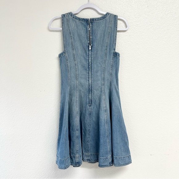 Madewell Circle Mini Dress Airy Denim Edition in Ashbury Wash Size XS - Picture 12 of 14